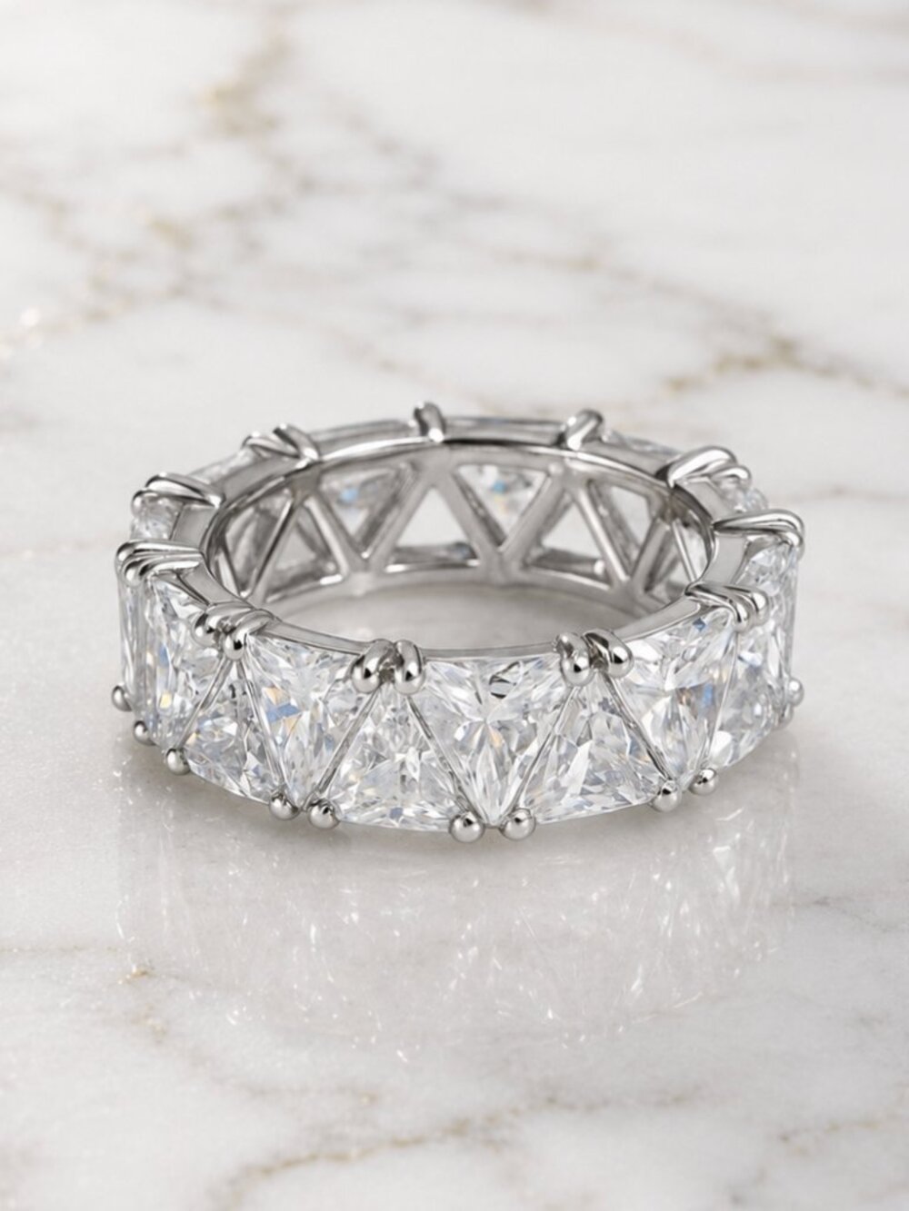 Gold or Silver “Hailey” 💎 Eternity Ring (multiple sizes) - Picture 3 of 11
